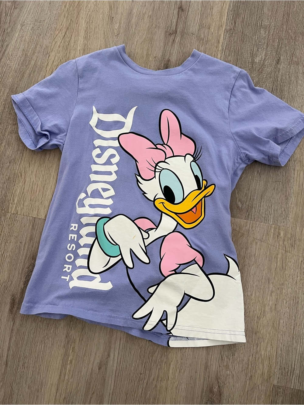 Disney Lavender Daisy Duck Graphic Tee with Pink Accents